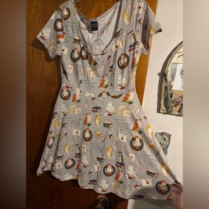 Light Gray Harry Potter Owl Post Print Women's Dress
